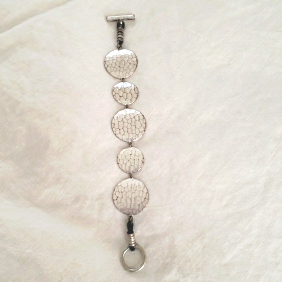 Kenneth Cole Silver Toggle Clasp Bracelet